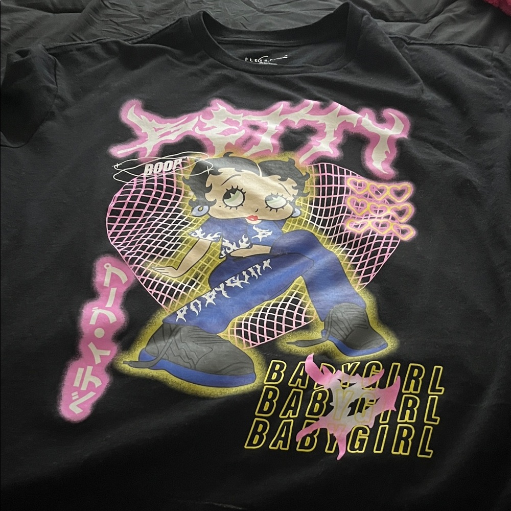 Fifth Sun Black and Pink Graphic Kids Hoodie